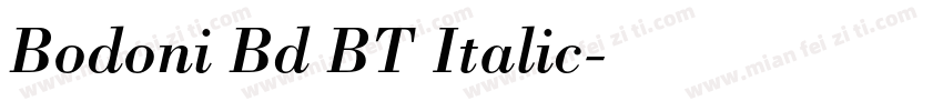 Bodoni Bd BT Italic字体转换